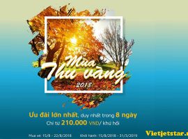 Vietnam Airlines khuyến mãi mùa thu vàng giá chỉ từ 299K